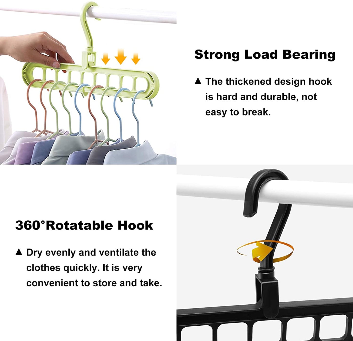 9 Hole Magic Rotating Hanger | Smart Cloth Organizer