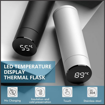 Stainless Steel 500ML Smart Water Bottle Led Digital Temperature Display