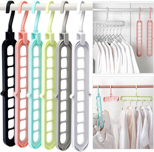 9 Hole Magic Rotating Hanger | Smart Cloth Organizer