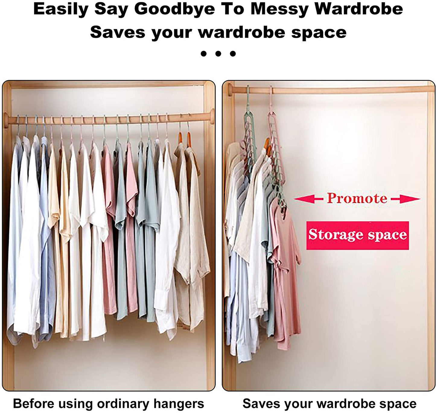9 Hole Magic Rotating Hanger | Smart Cloth Organizer