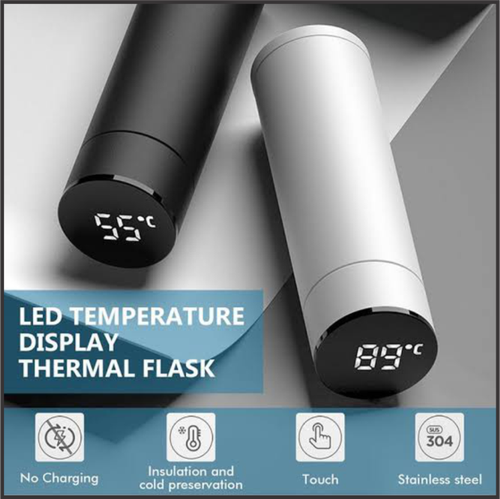 Stainless Steel 500ML Smart Water Bottle Led Digital Temperature Display